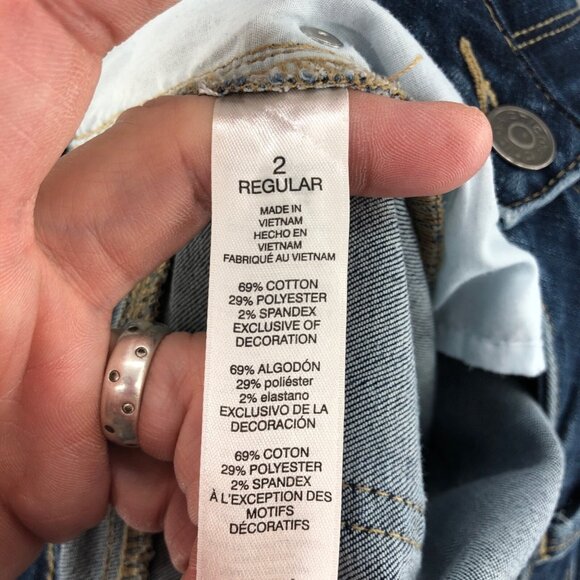 Chicos Jeans Womens 2 US 12 Blue Mid Rise Straight Leg Medium Wash Denim Stretch - Picture 6 of 12